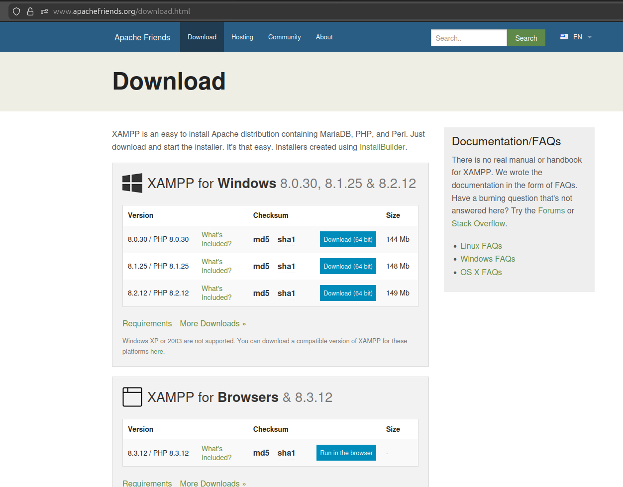XAMPP Download